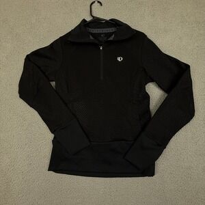 Pearl Izumi Womens Pullover Long Sleeve Cycling Jersey‎ Half Zip Black